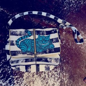 CHESHIRE CAT Messenger Bag Punk Goth Vintage Key Rare Unique Collector Disney